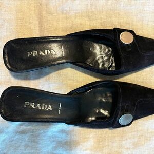 Black PRADA mules